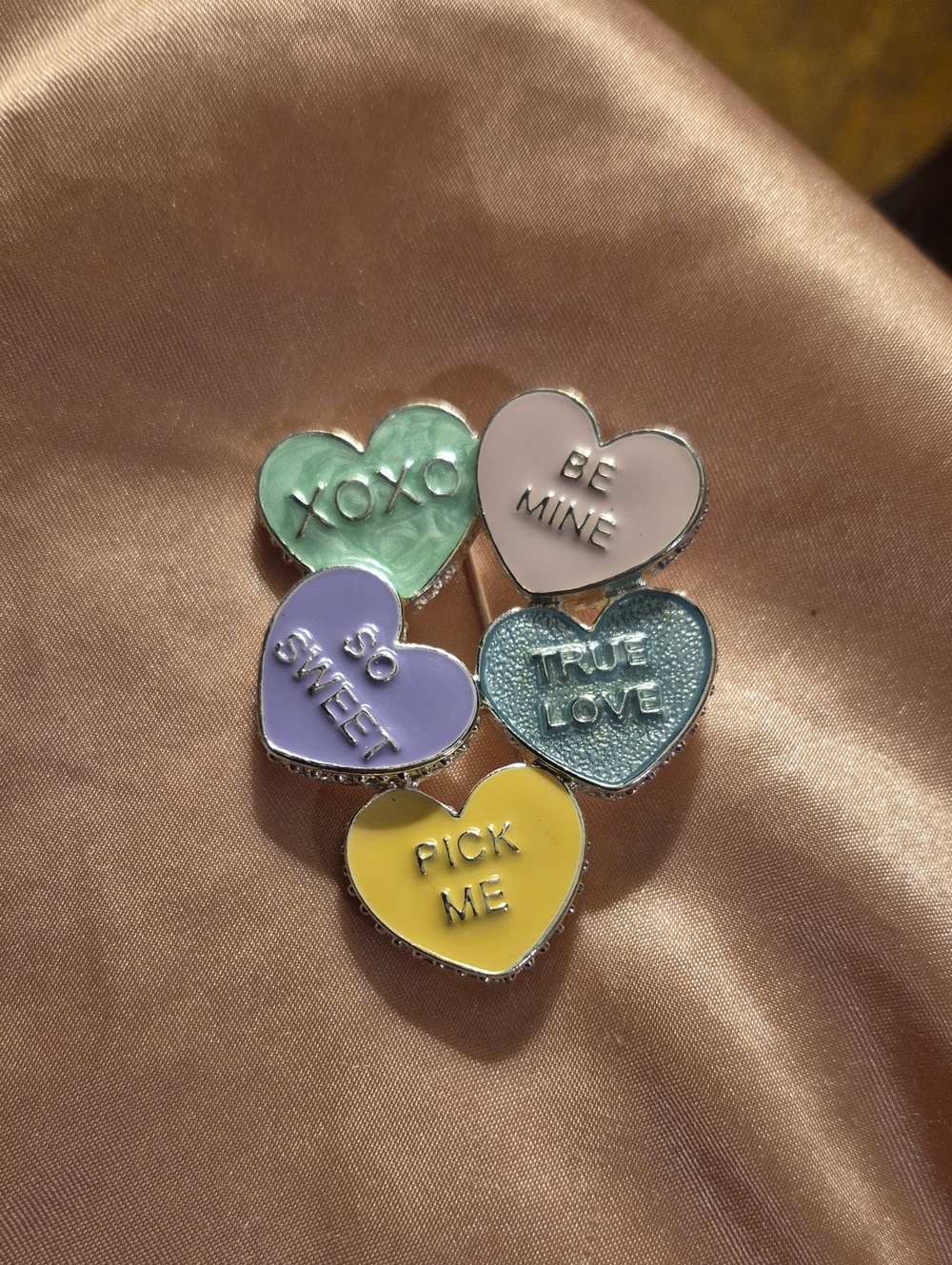 Napier Valentine's Day Brooch  Conversation Heart Brooch